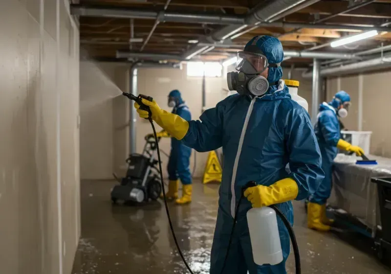 Basement Sanitization and Antimicrobial Treatment process in Westlake, OH