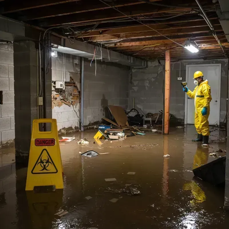 Flooded Basement Electrical Hazard in Westlake, OH Property